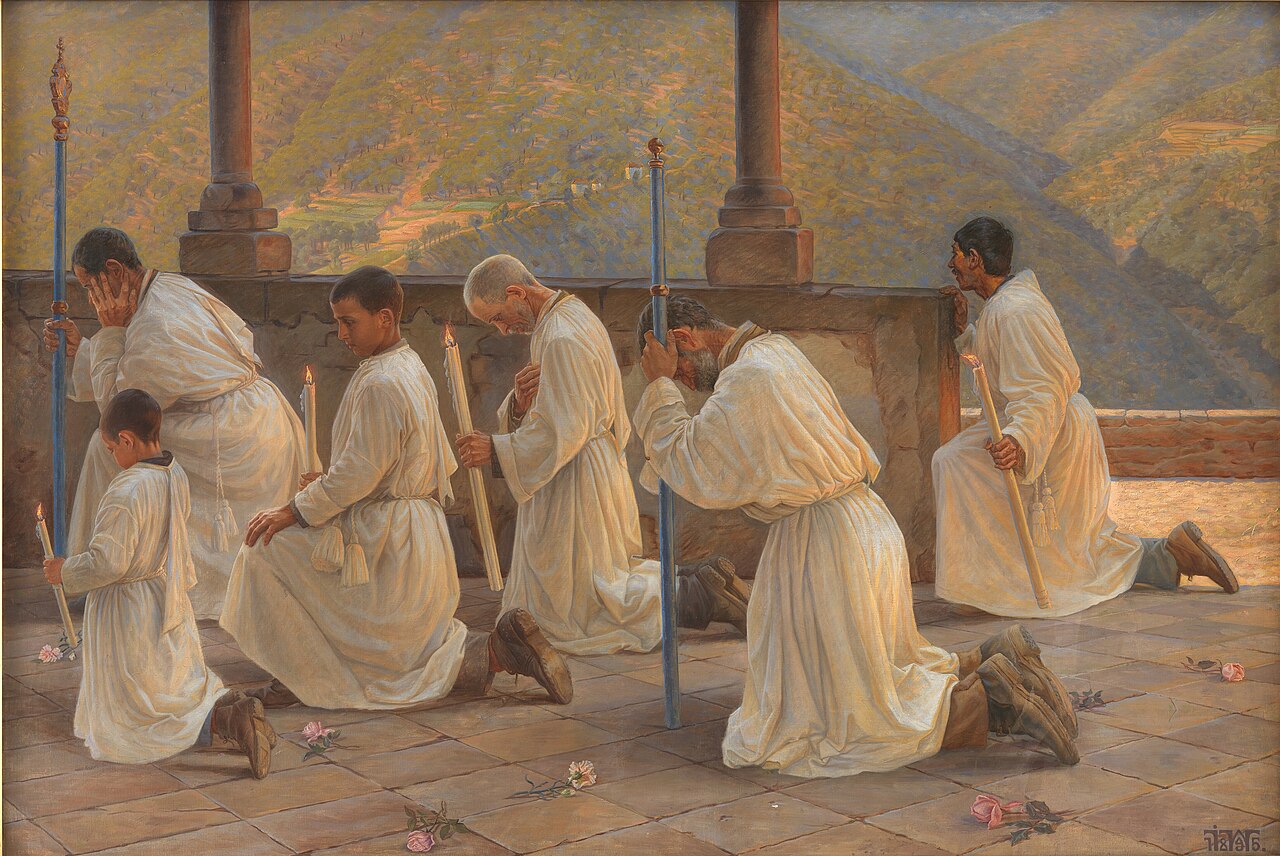 Bøn om regn. Procession i Apenninerne by Johannes Wilhjelm