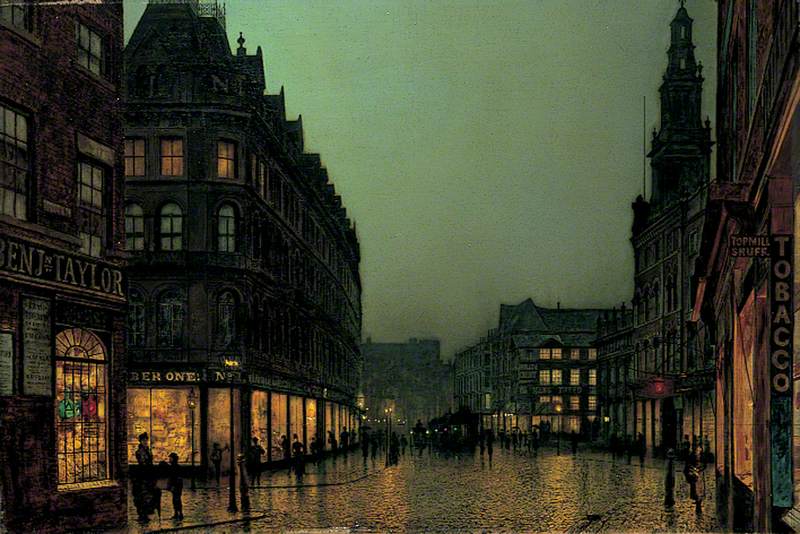 Boar Lane, Leeds by John Atkinson Grimshaw