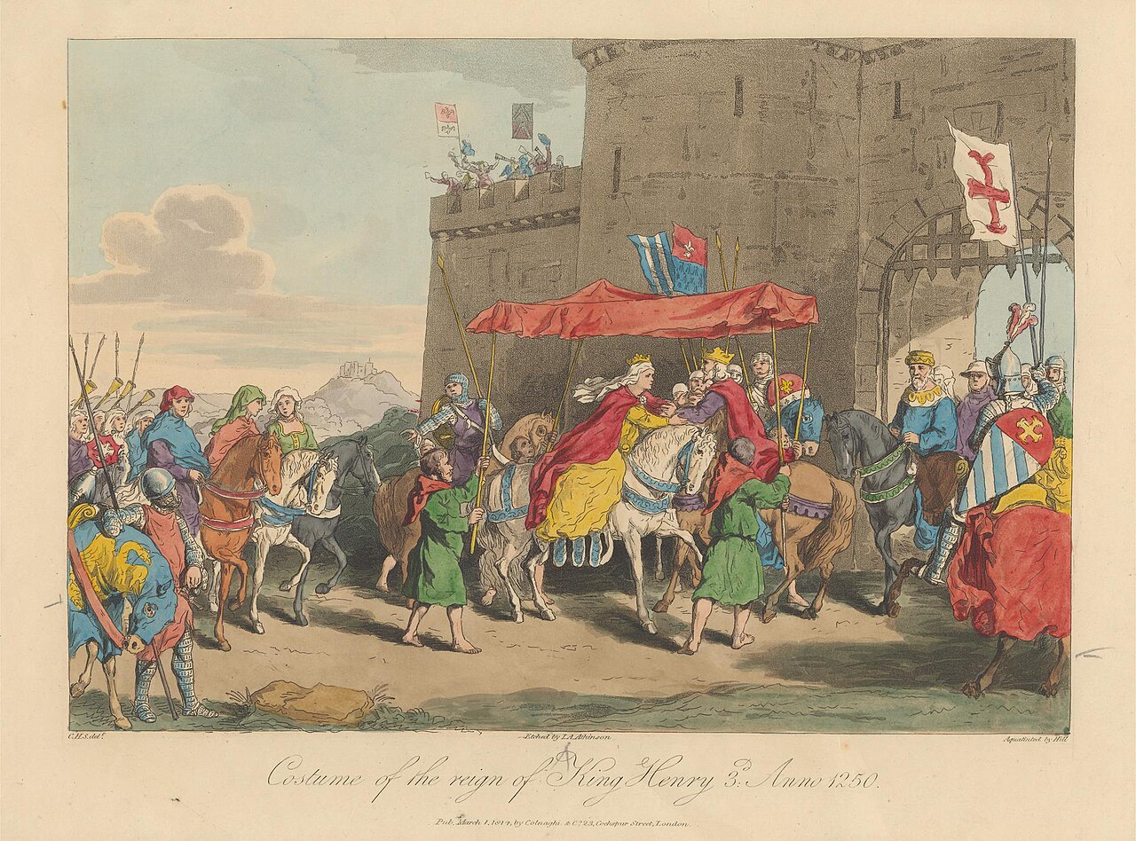 Costume of the Reign of King Henry III, 1250 by John Augustus Atkinson