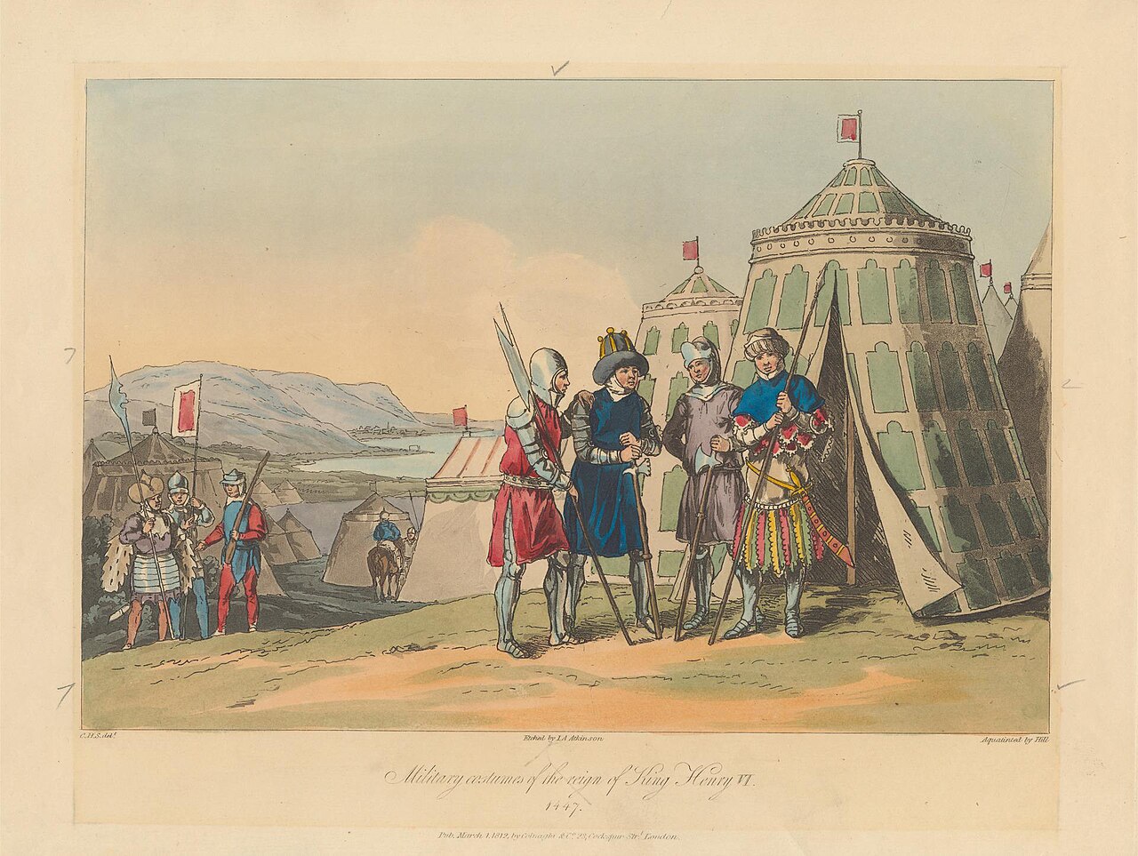 Military Costumes of the Reign of King Henry VI, 1447 by John Augustus Atkinson