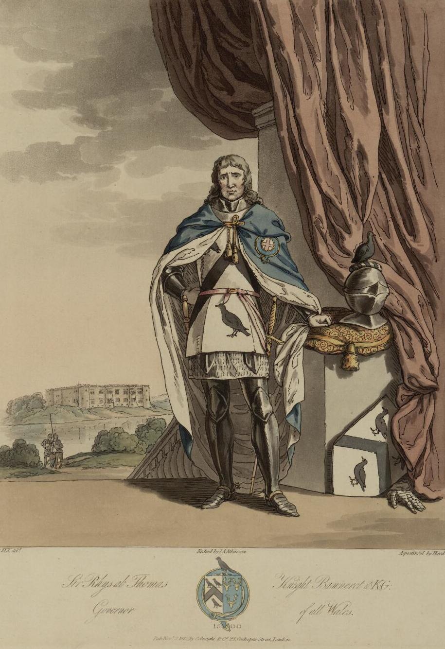 Sir Rhys ab Thomas, Knight Banneret & K:G by John Augustus Atkinson