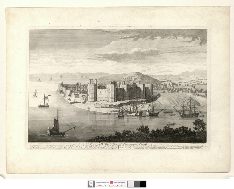 A north west view of Caernarvon Castle by John Boydell