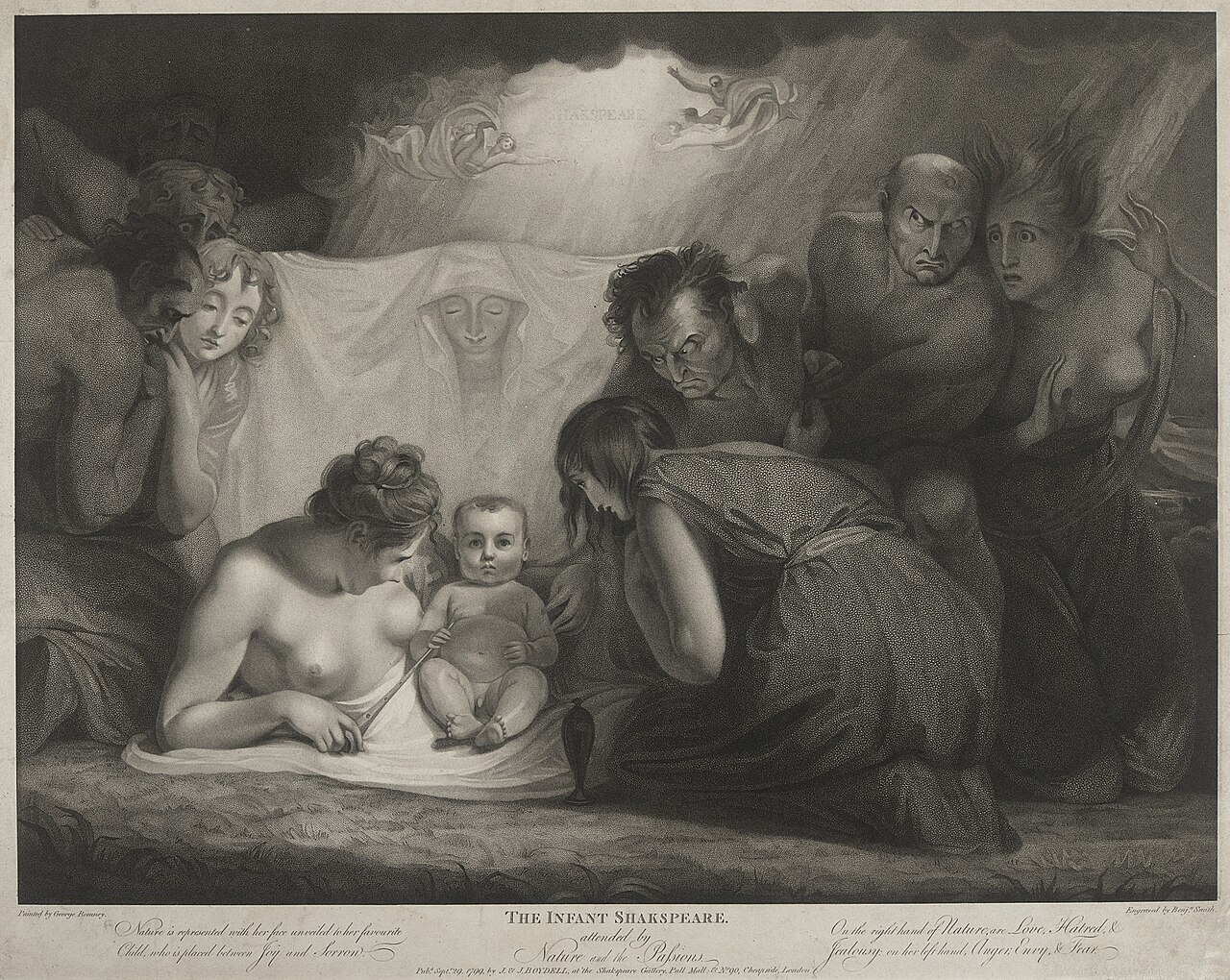 The Infant Shakespeare Attended by Nature and the Passions by John Boydell