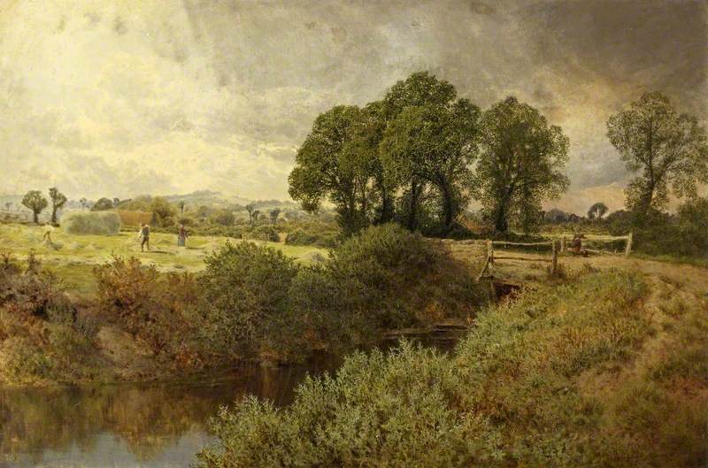 Landscape with Haymakers by John Clayton Adams