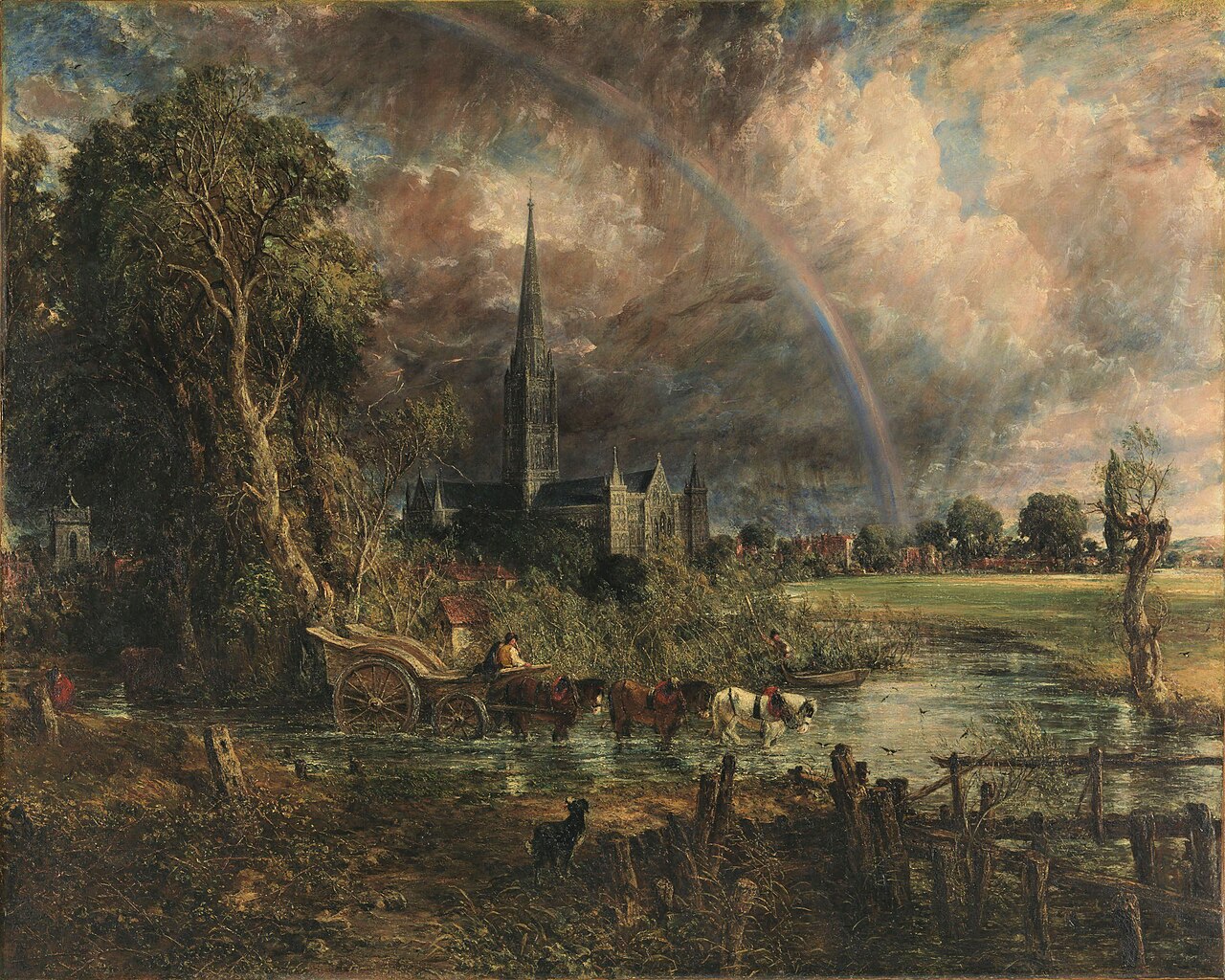 Salisbury Cathedral from the Meadows by John Constable