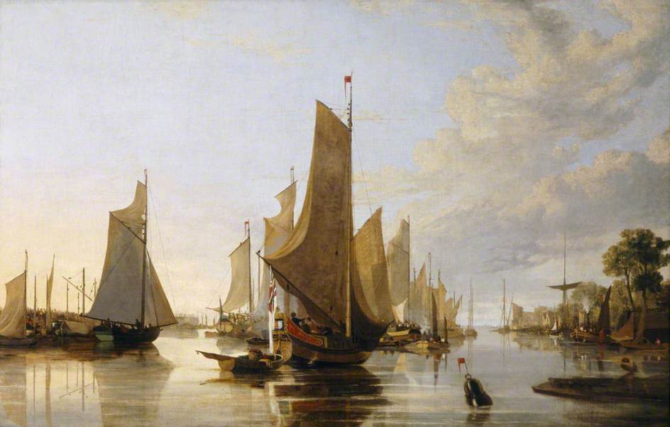 Yarmouth Water Frolic – Evening; Boats Assembling Previous to the Rowing Match by John Crome