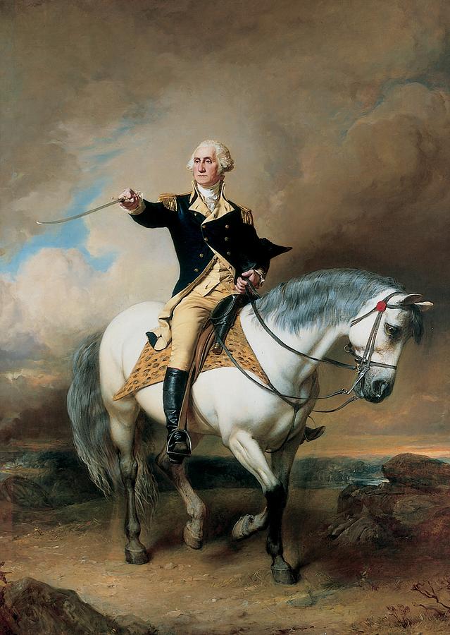 Portrait of George Washington Taking the Salute at Trenton by John Faed