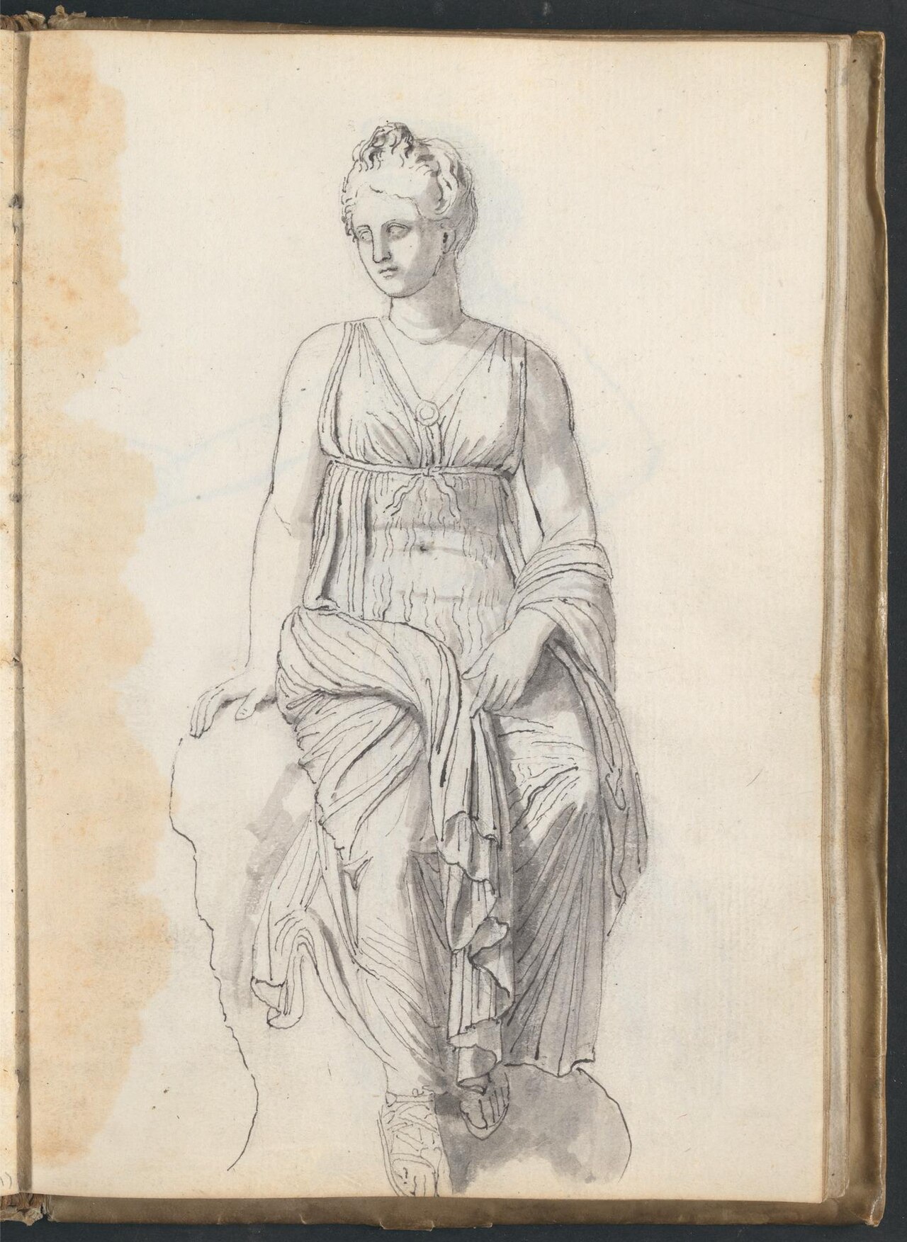 A Seated Woman, Palazzo Lancellotti, Rome by John Flaxman Jr.