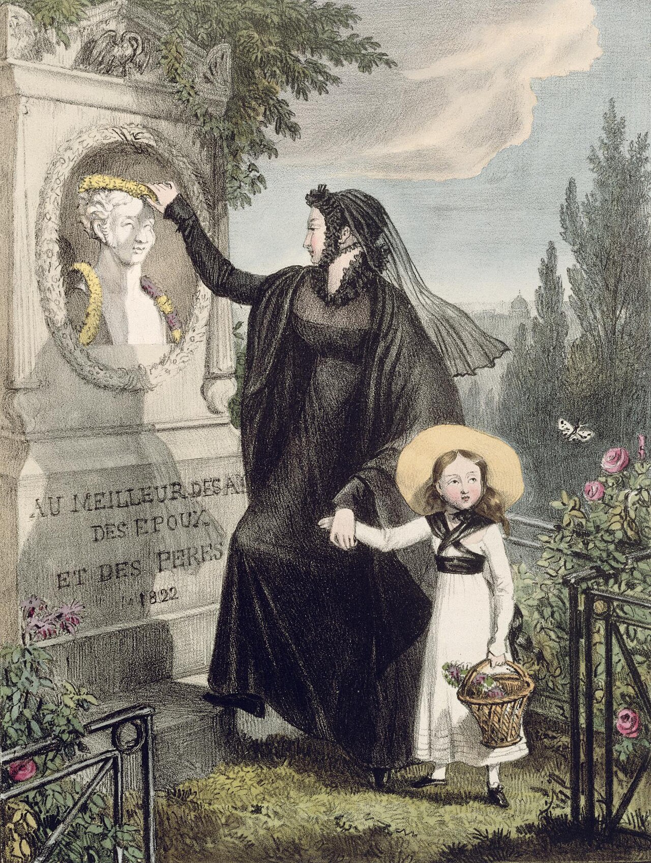 The Cemetery of Pere lachaise by John James Chalon