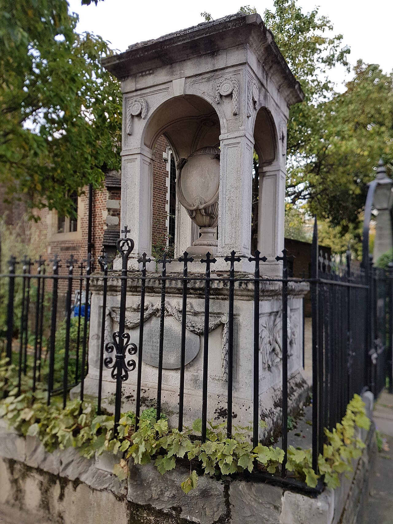 Monument to Sir Hans Sloane in All Saints by John Michael Rysbrack