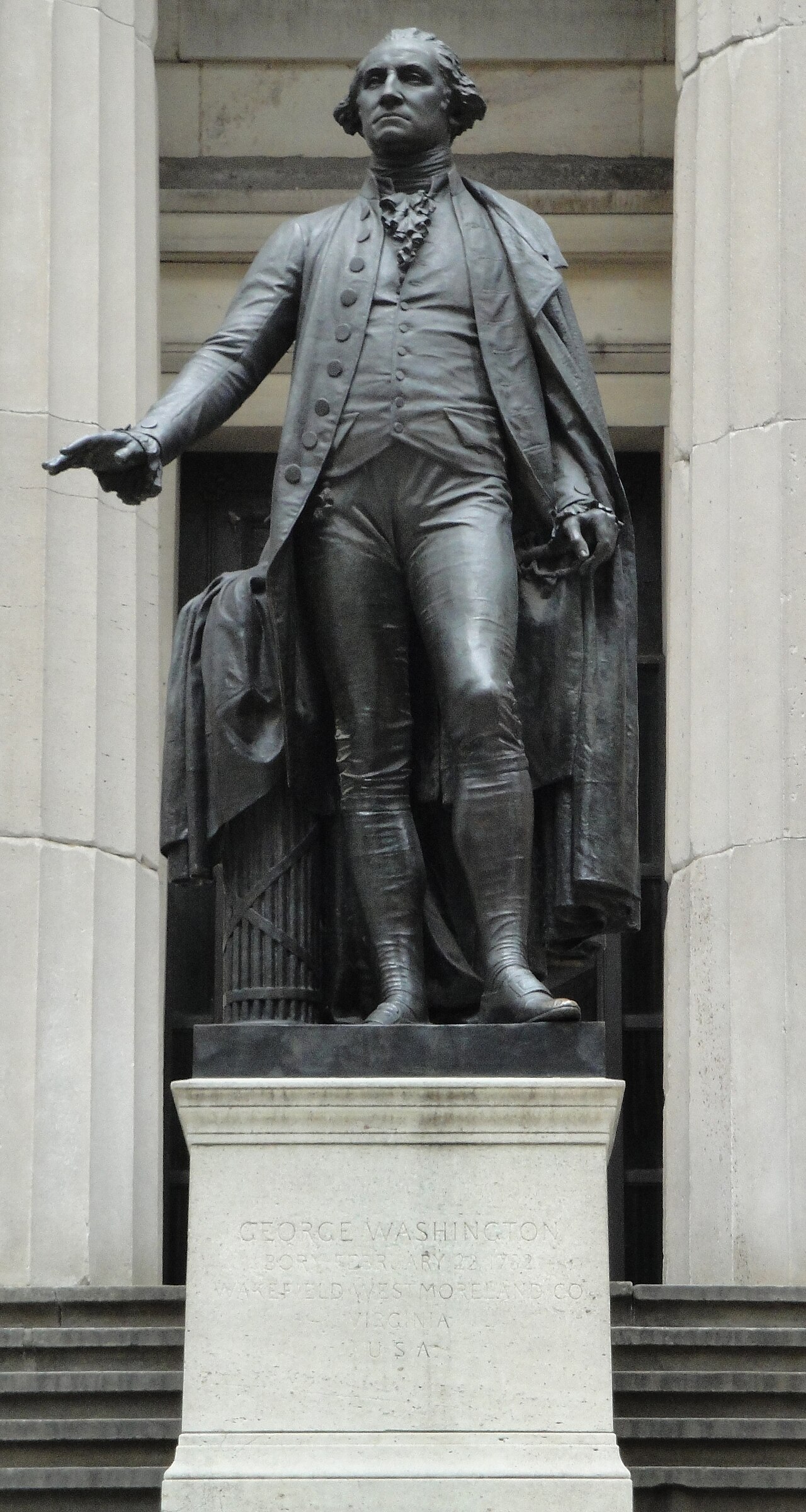 Statue of George Washington by John Quincy Adams Ward