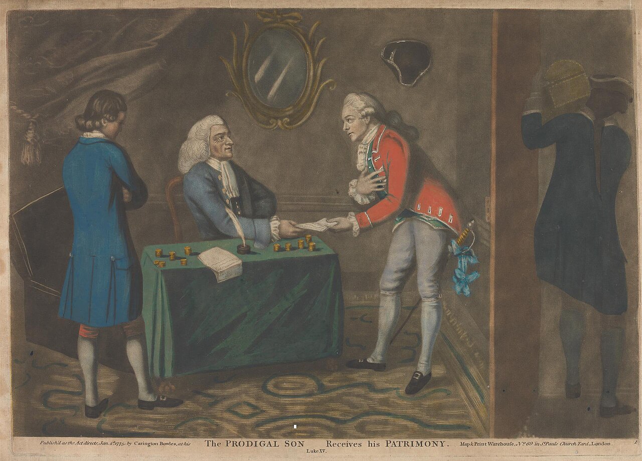 The Prodigal Son Recieves His Patrimony (1 of 5) by John Raphael Smith