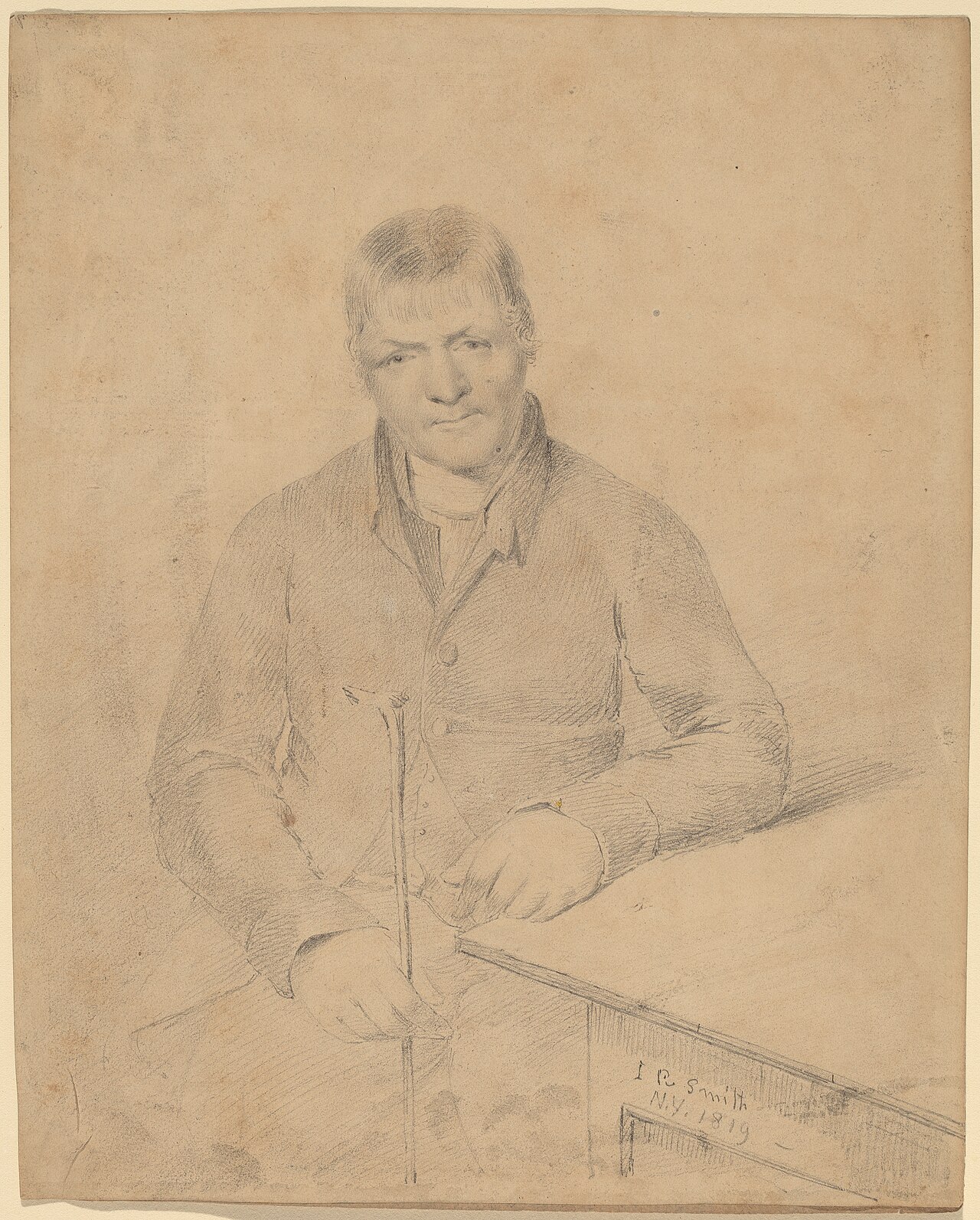 Man Seated at a Table by John Rubens Smith