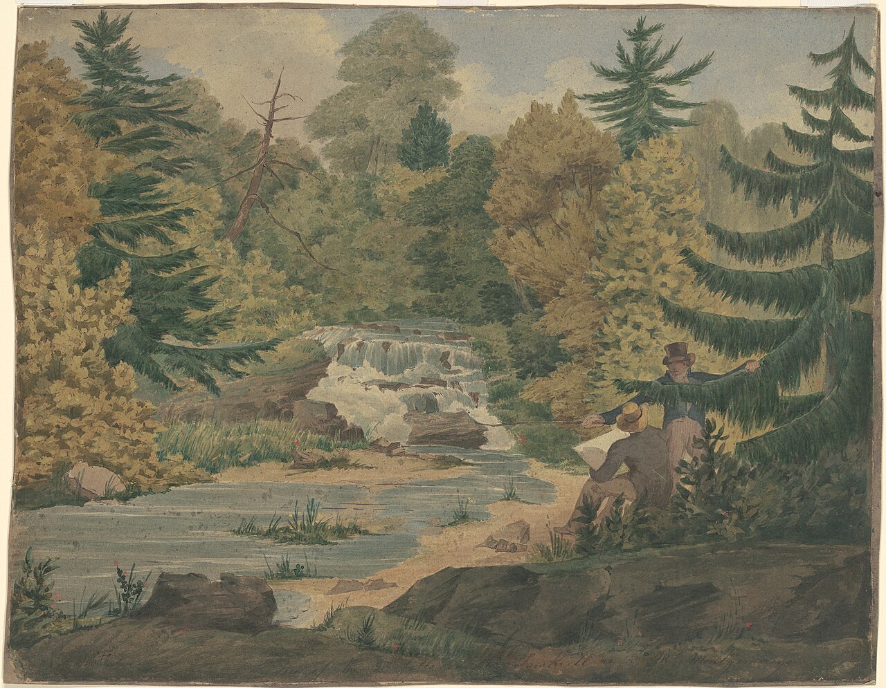 View of the Second Falls on the Sawkill River by John Rubens Smith