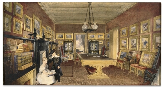 The Library at Tottenham by John Scarlett Davis