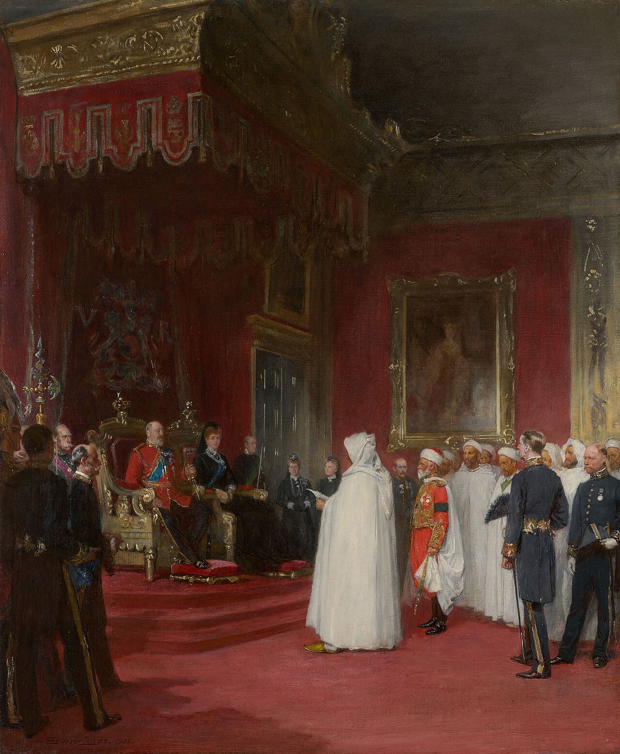 The Reception of the Moorish Ambassador by King Edward VII at St James's Palace by John Seymour Lucas