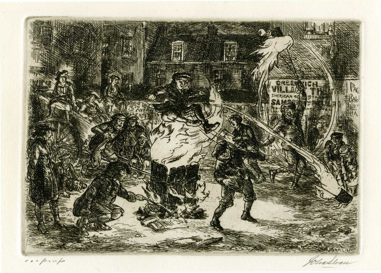 Bonfire by John Sloan