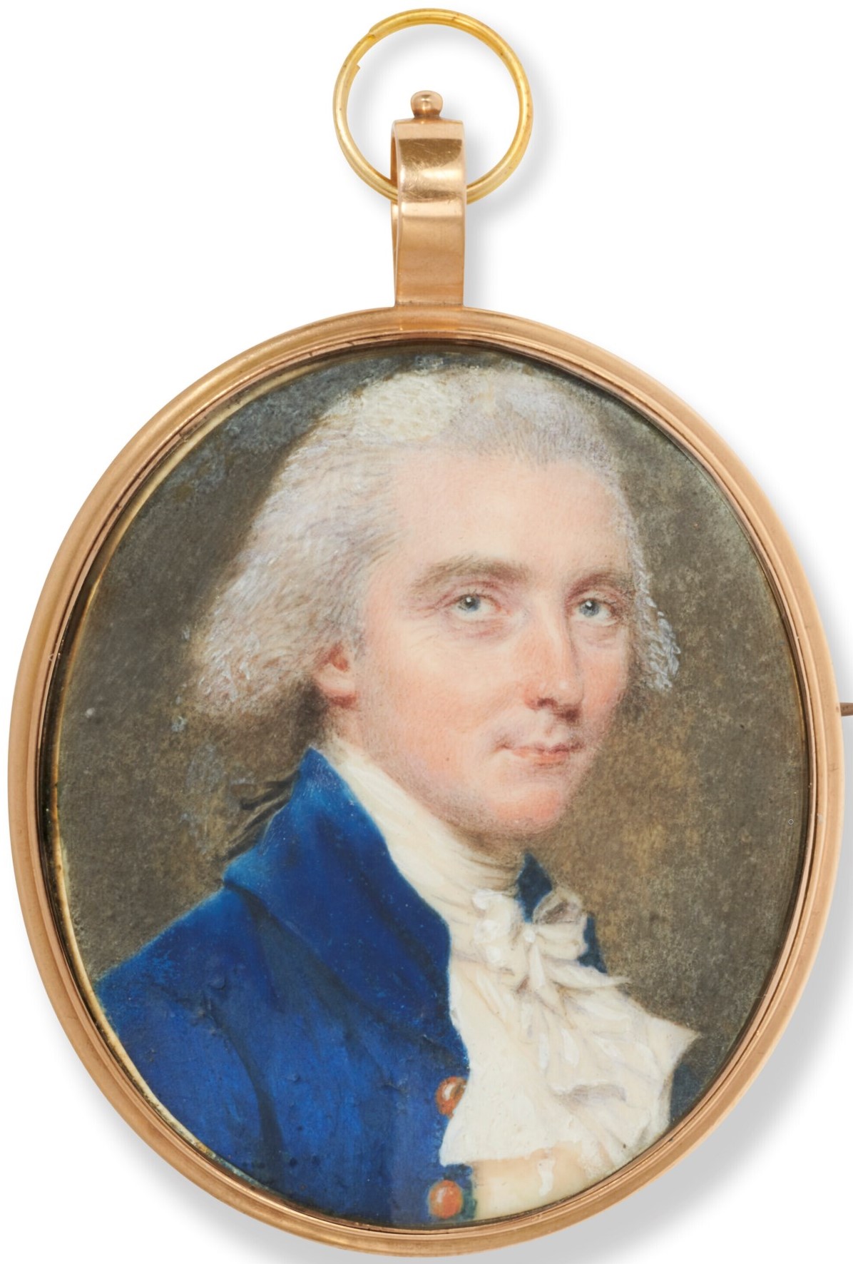 Portrait of a gentleman with initials G.W. by John Smart