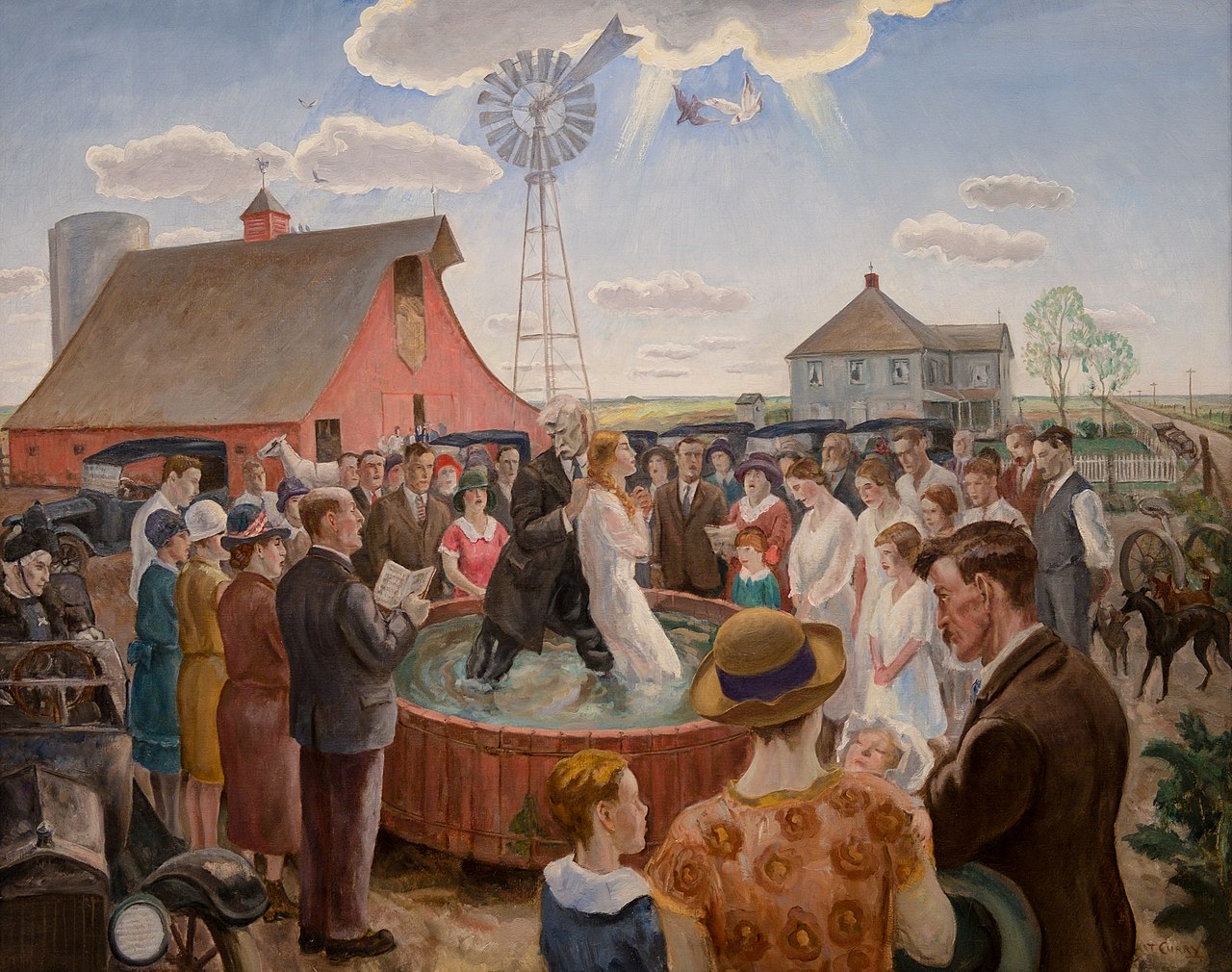 Baptism in Kansas by John Steuart Curry