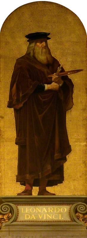Leonardo da Vinci (1452–1519) (design for a mosaic in the Victoria and Albert Museum) by John Tenniel