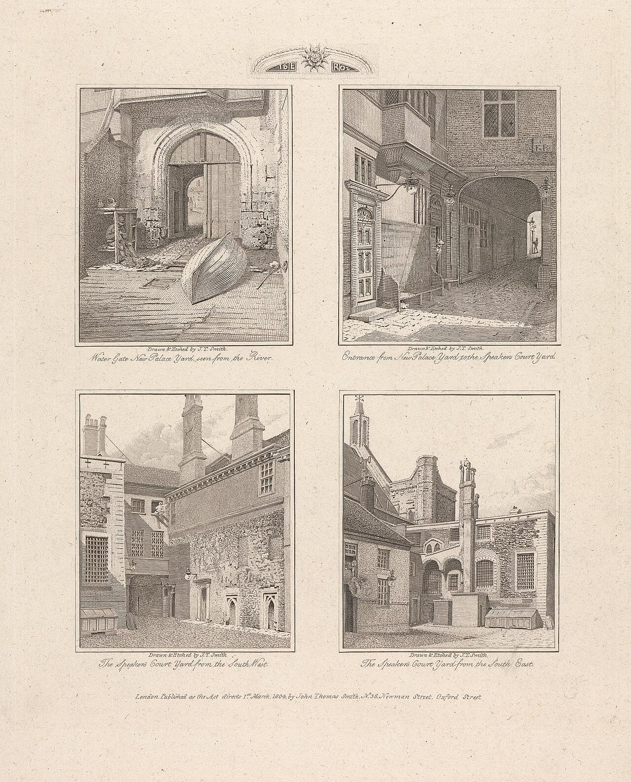Views of New Palace Yard and the Speaker's Court by John Thomas Smith