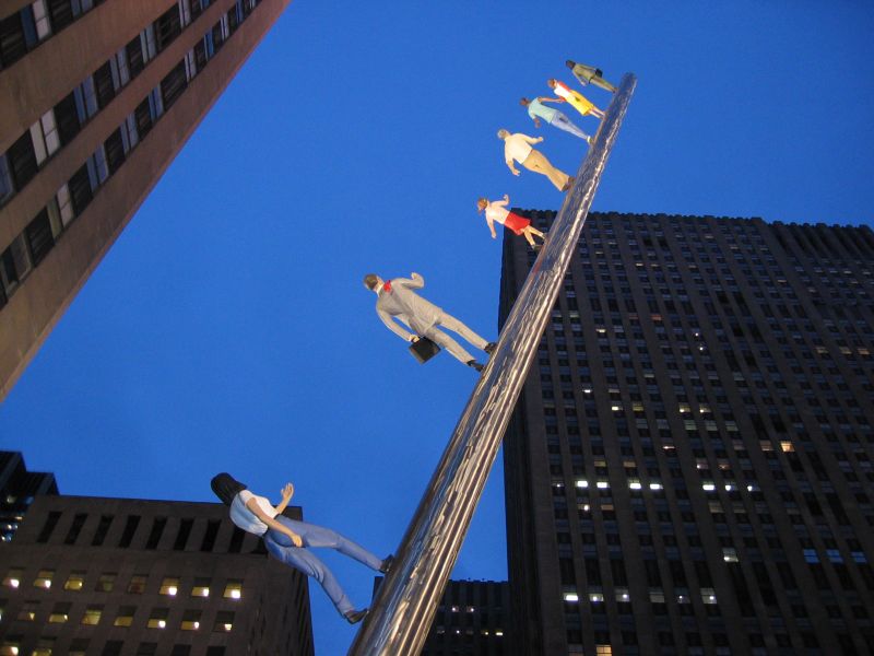 Walking to the Sky by Jonathan Borofsky