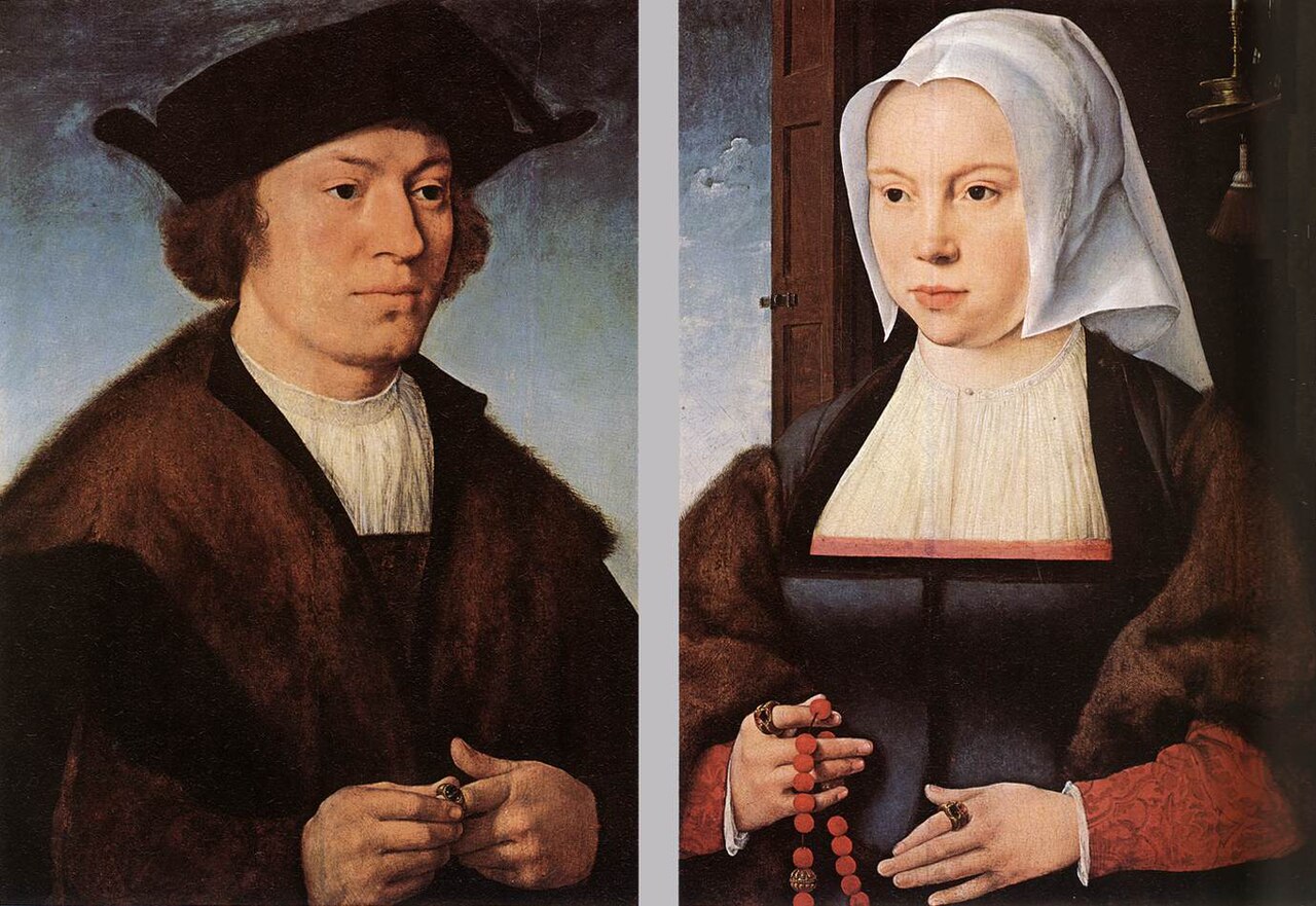 Portrait of a man and his wife by Joos van Cleve
