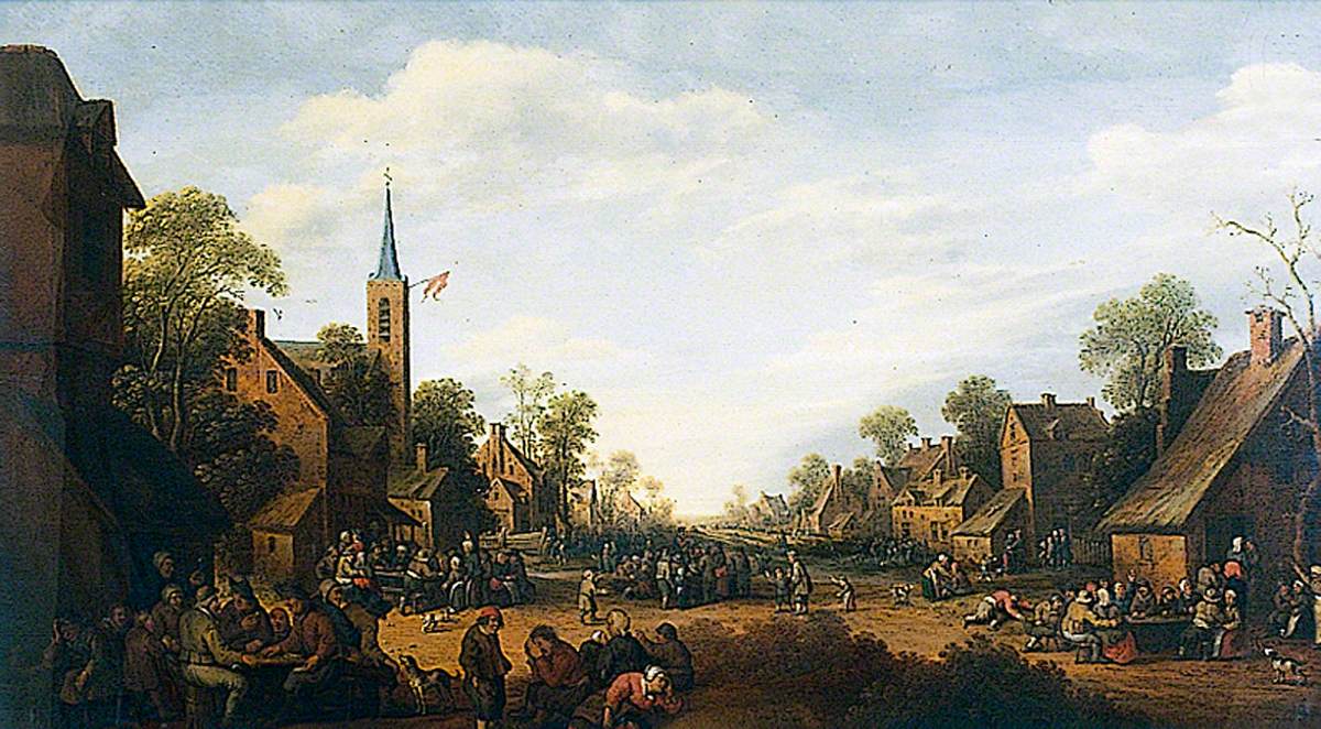 Village Scene by Joost Cornelisz Droochsloot