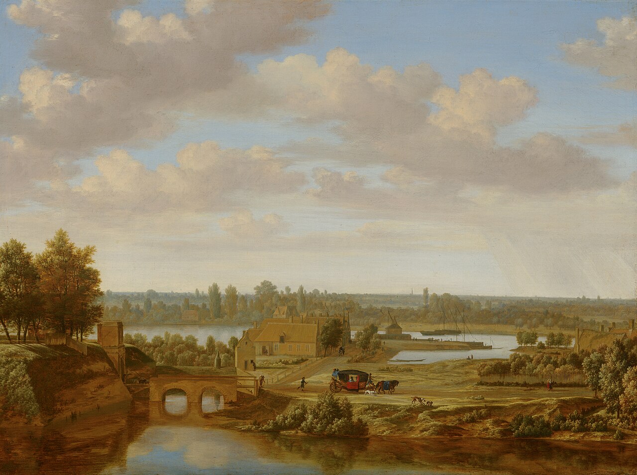Panorama near Arnhem with the Rhine Gate by Joris van der Haagen