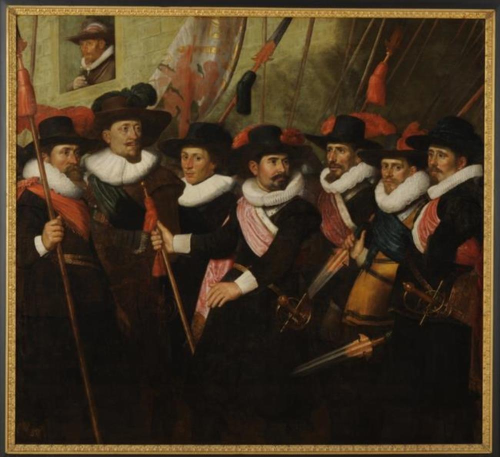 Seven officers of Captain Johan van Banchem's banner by Joris van Schooten