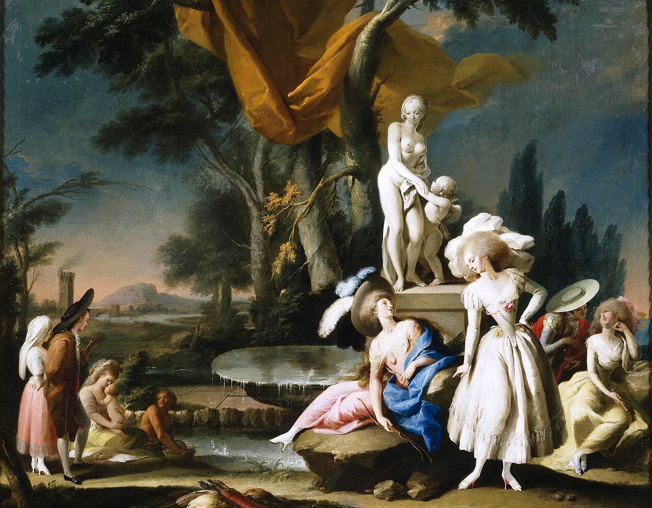 Couples in a Park by José Camarón y Bonanat