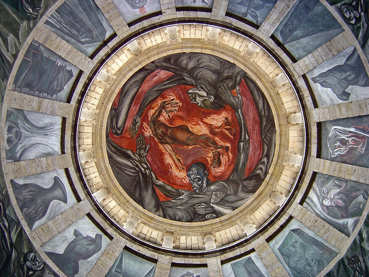 Man in flames by José Clemente Orozco