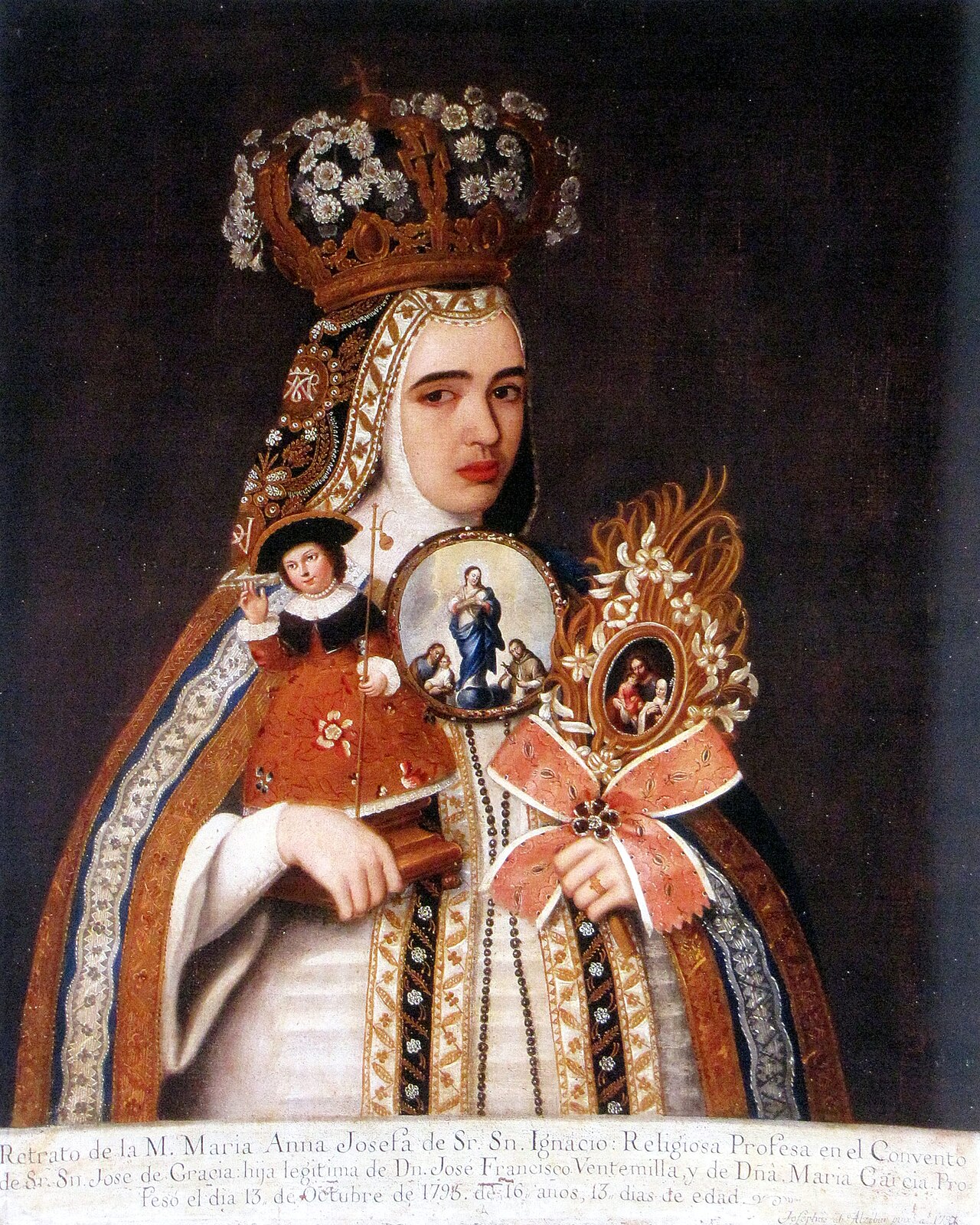 Votive Portrait of Sor M. María Anna Josefa de San Ignacio by José de Alcíbar
