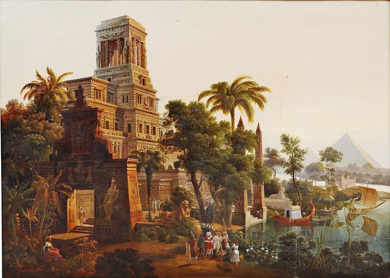 The Pharoah's daughter taking Moses out of the Nile by José María Avrial y Flores