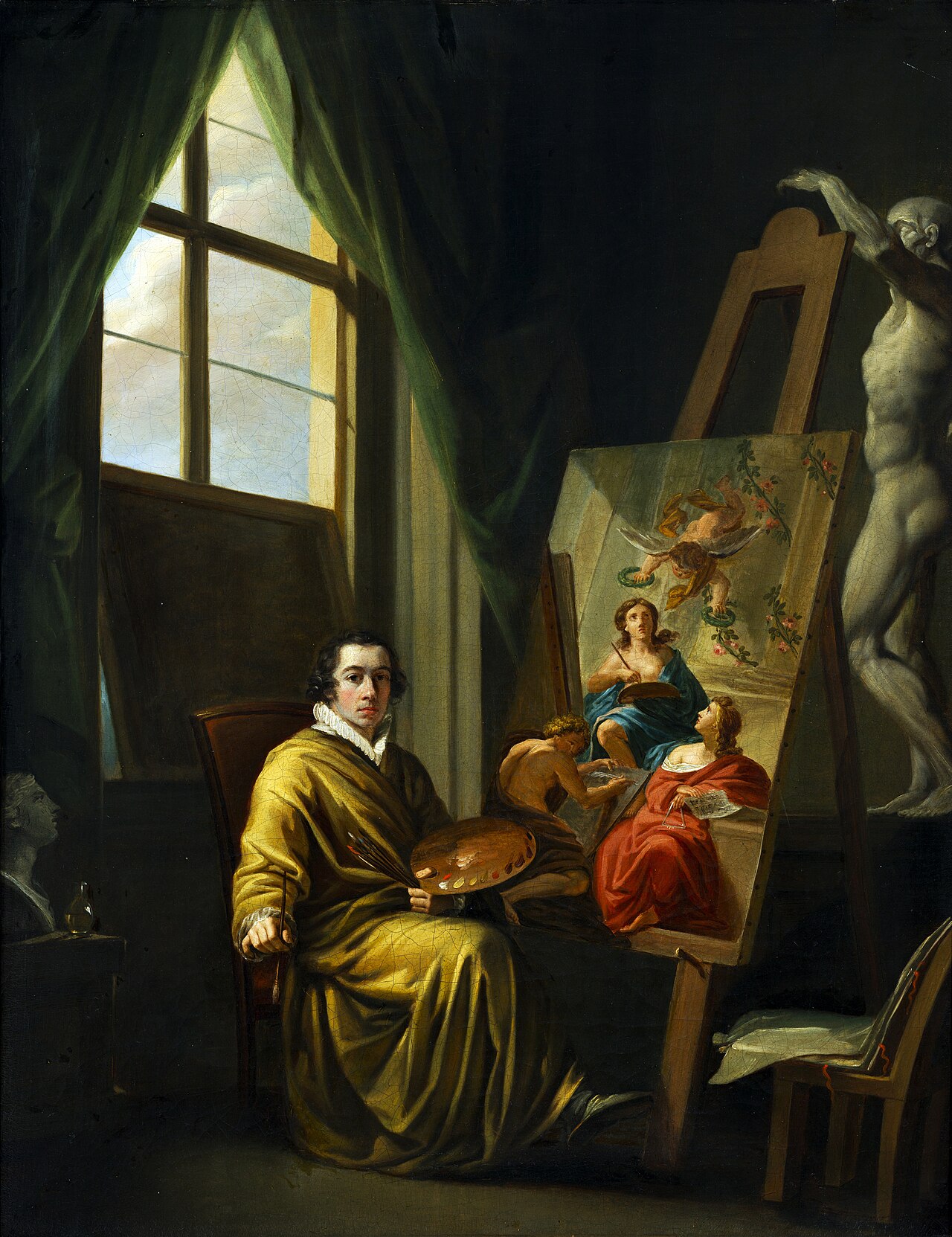 Self-Portrait in the Studio by Josef Abel