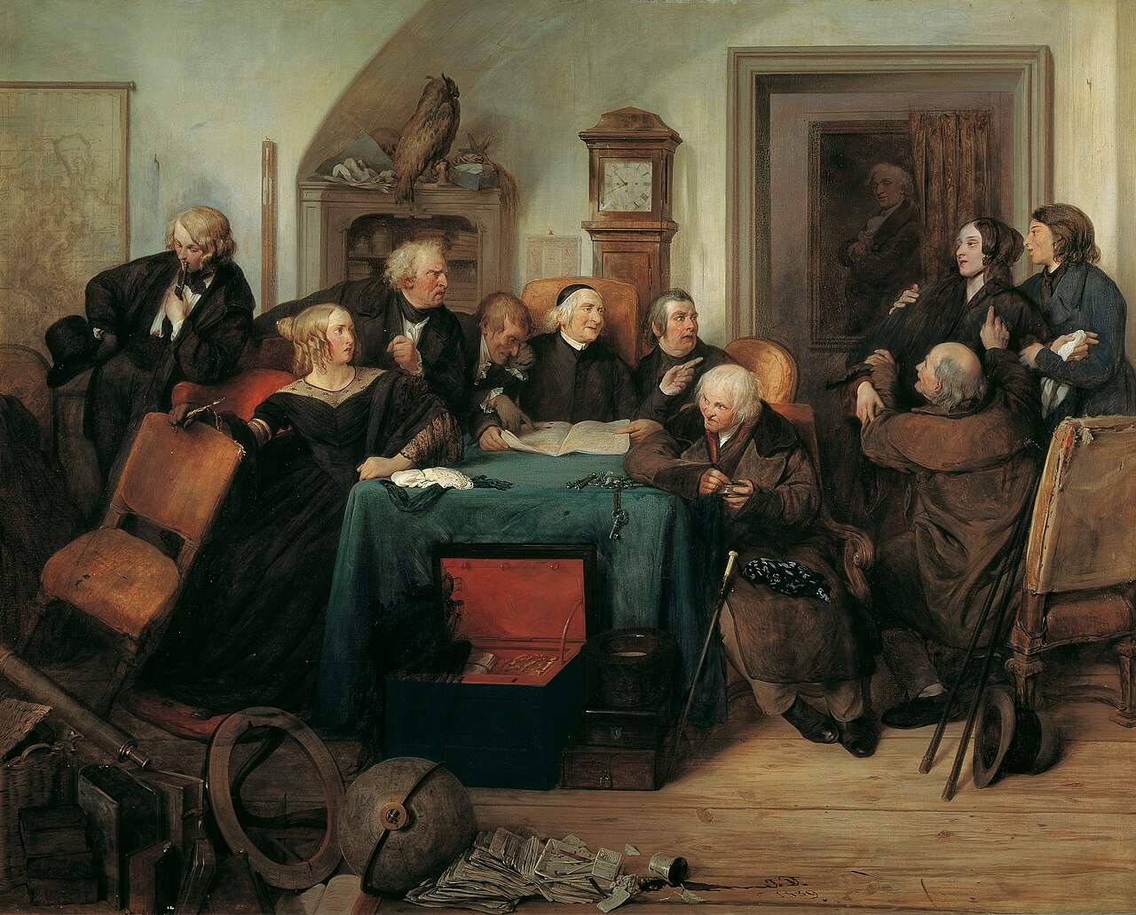 The Opening of the Will by Josef Danhauser