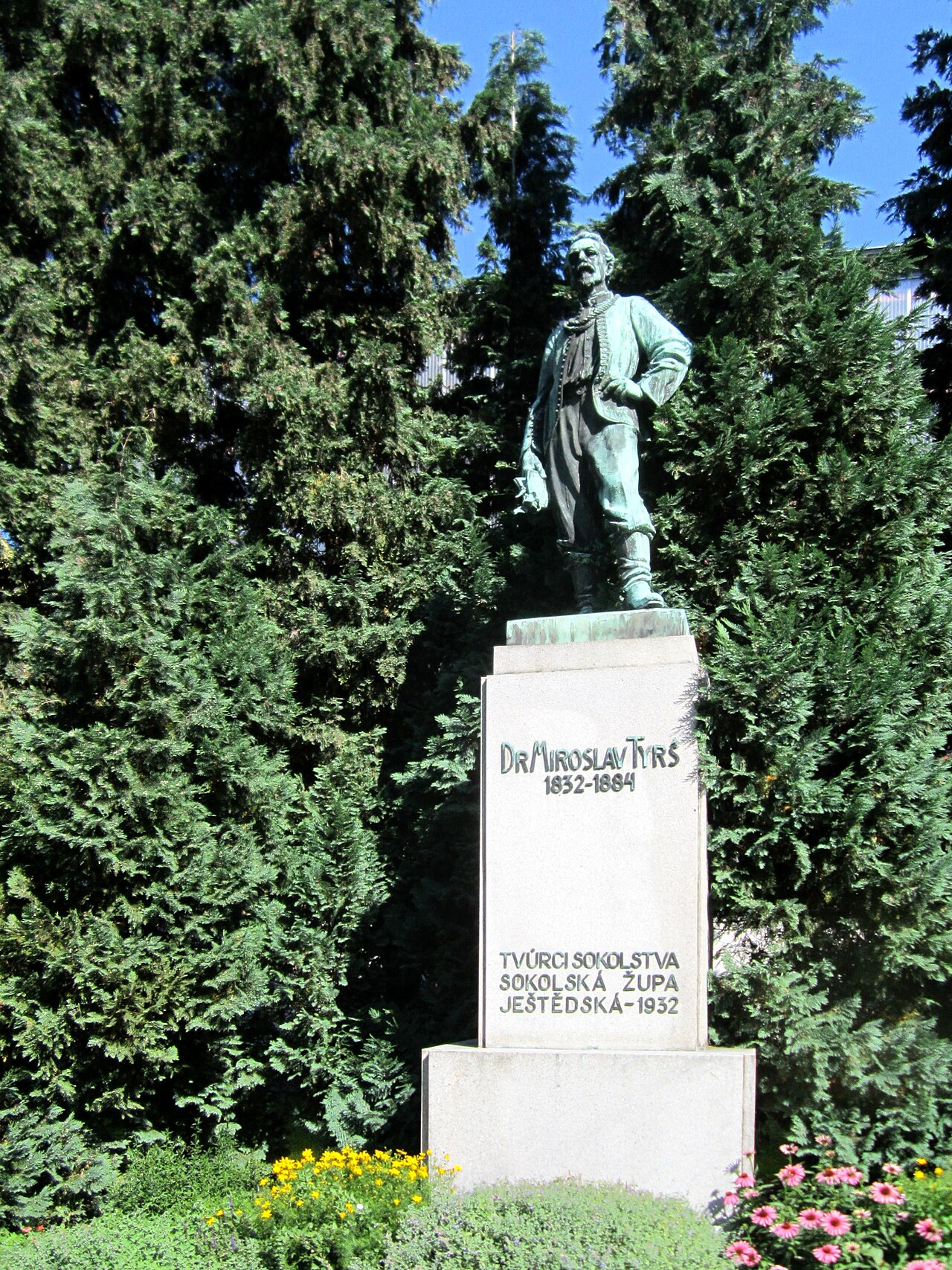 Monument to Miroslav Tyrš in Turnov by Josef Drahoňovský