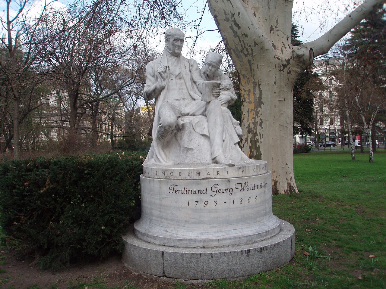 Ferdinand Georg Waldmüller Denkmal, Rathauspark Wien by Josef Engelhart