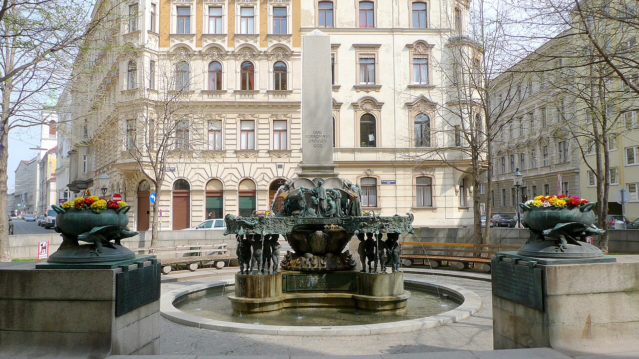 Fountain Karl-Borromäus by Josef Engelhart