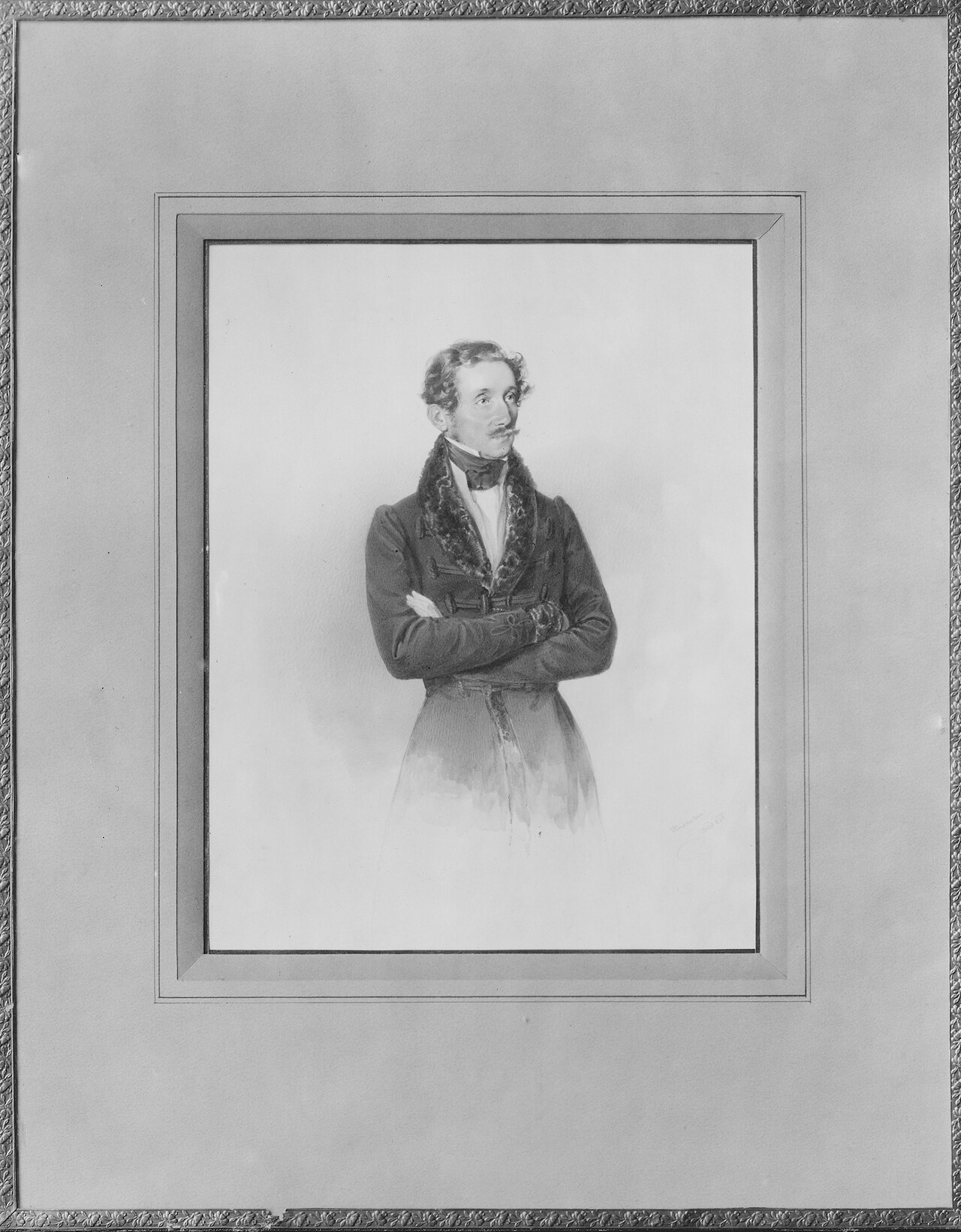 Karl Gustav Löwenhielm (1790-1858), count, lieutenant general, governor, married to 1. countess Gustava Charlotta Jacobina Aurora Gyldenstolpe 2. countess Natalie Alexandra von Buxhoeweden by Josef Kriehuber