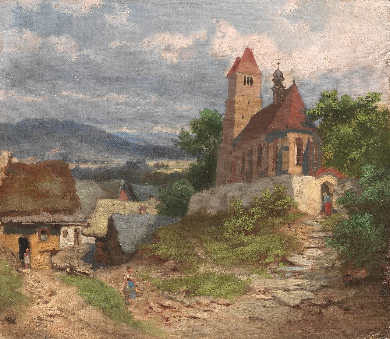 A Village Church by Josef Mánes