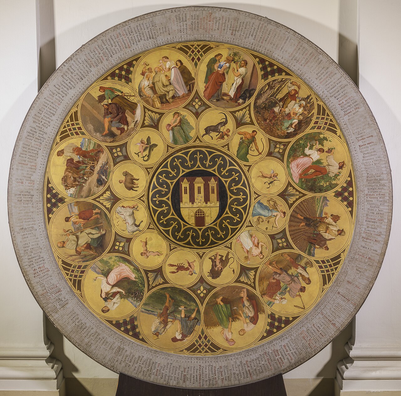 Calendar Plate for the Prague Astronomical Clock by Josef Mánes