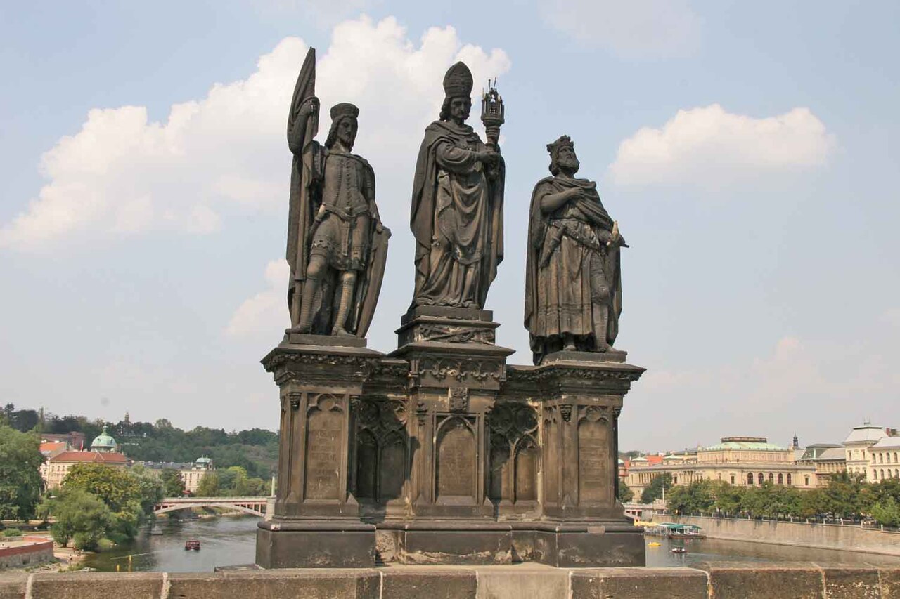 Statues of Saints Norbert, Wenceslaus and Sigismund by Josef Max