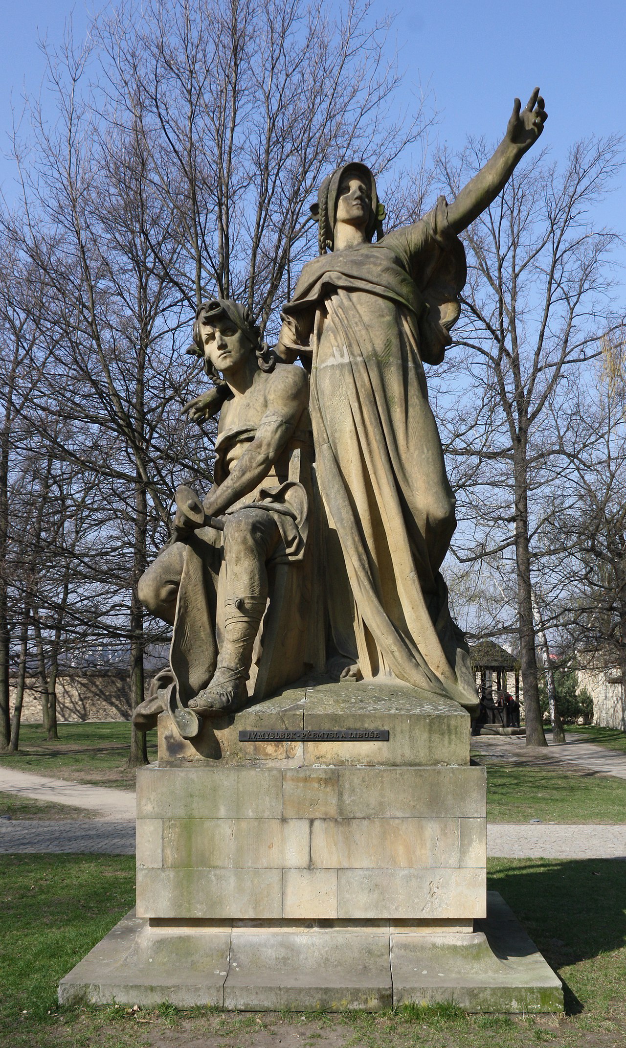 Libuše and Přemysl by Josef Václav Myslbek