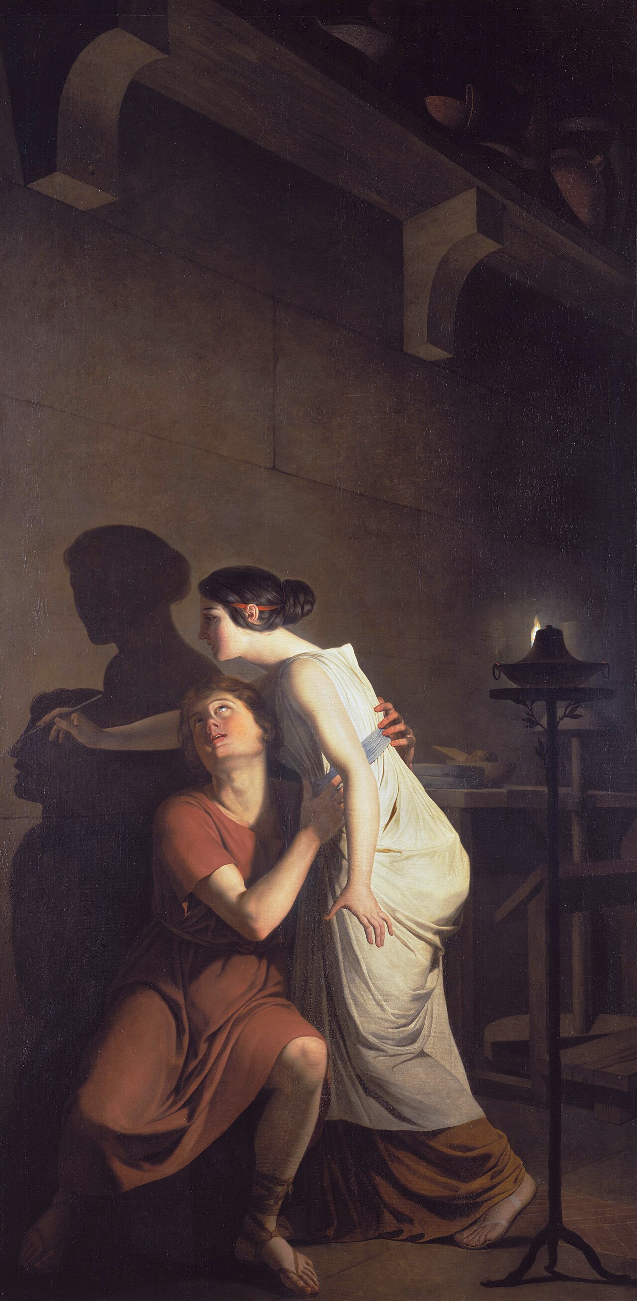 The invention of the art of drawing by Joseph-Benoît Suvée