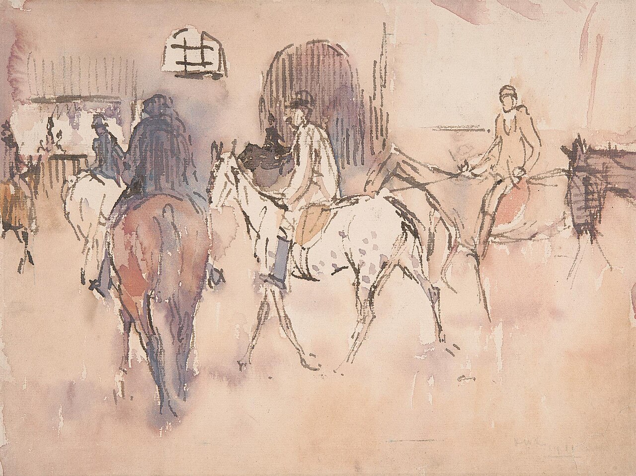 The Riding School by Joseph Crawhall