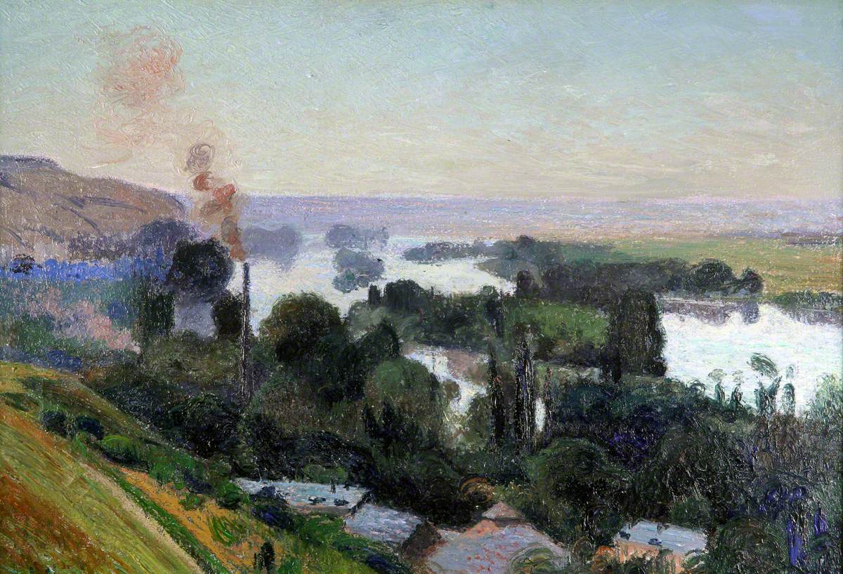The Seine above Rouen by Joseph Delattre
