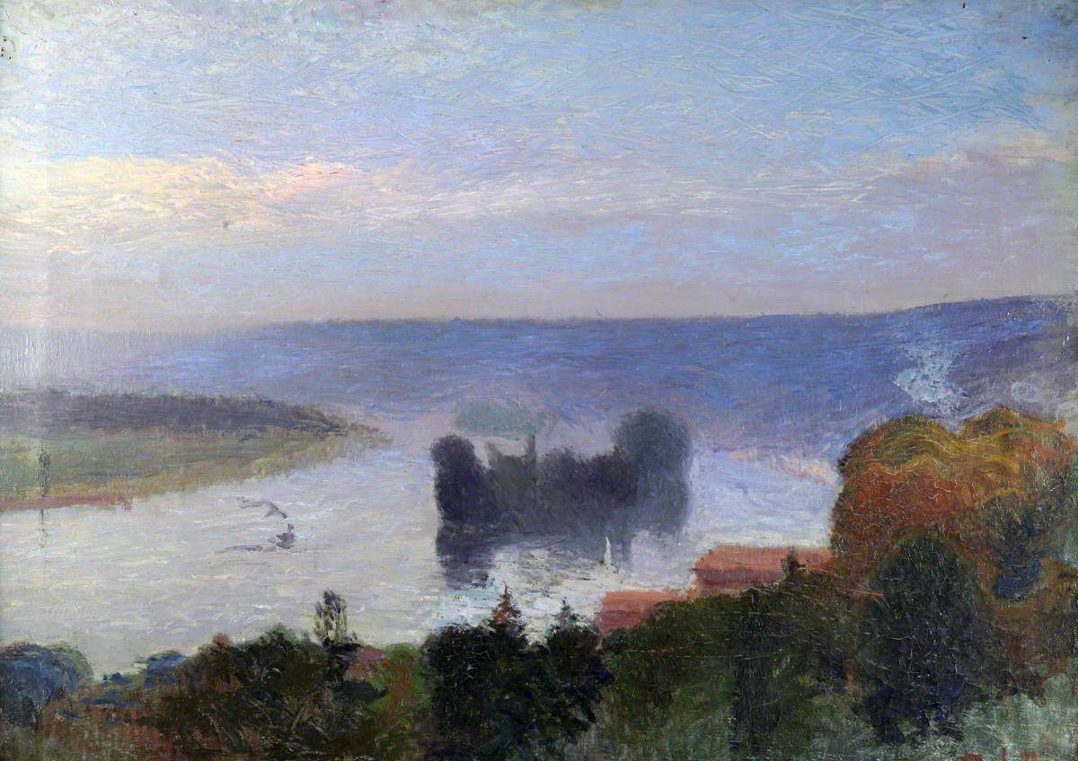 The Seine below Rouen by Joseph Delattre