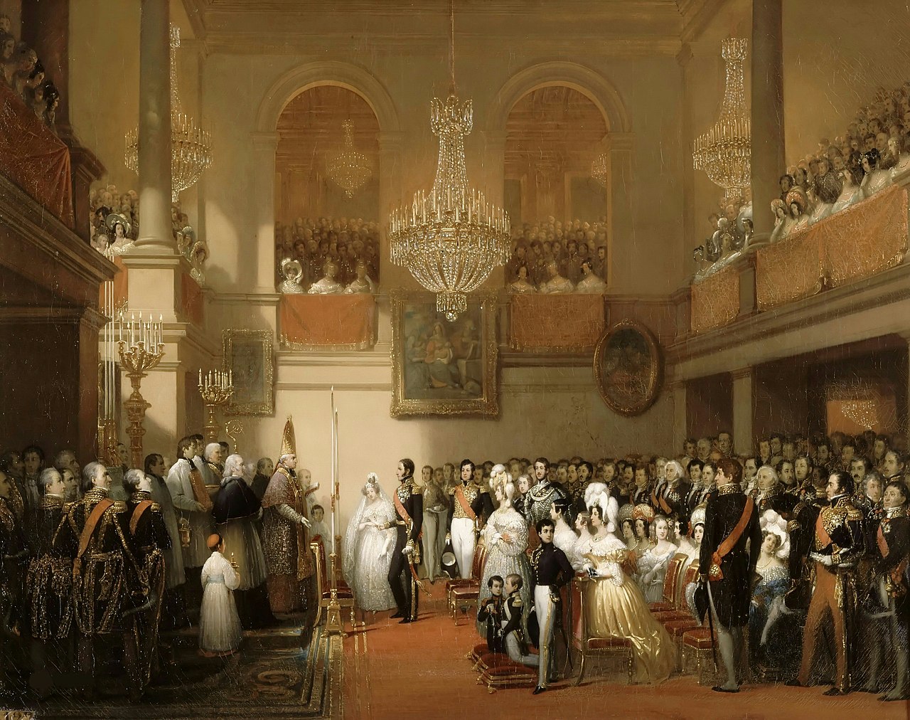 The Wedding of Leopold I of Belgium and Louise of Orléans by Joseph-Désiré Court