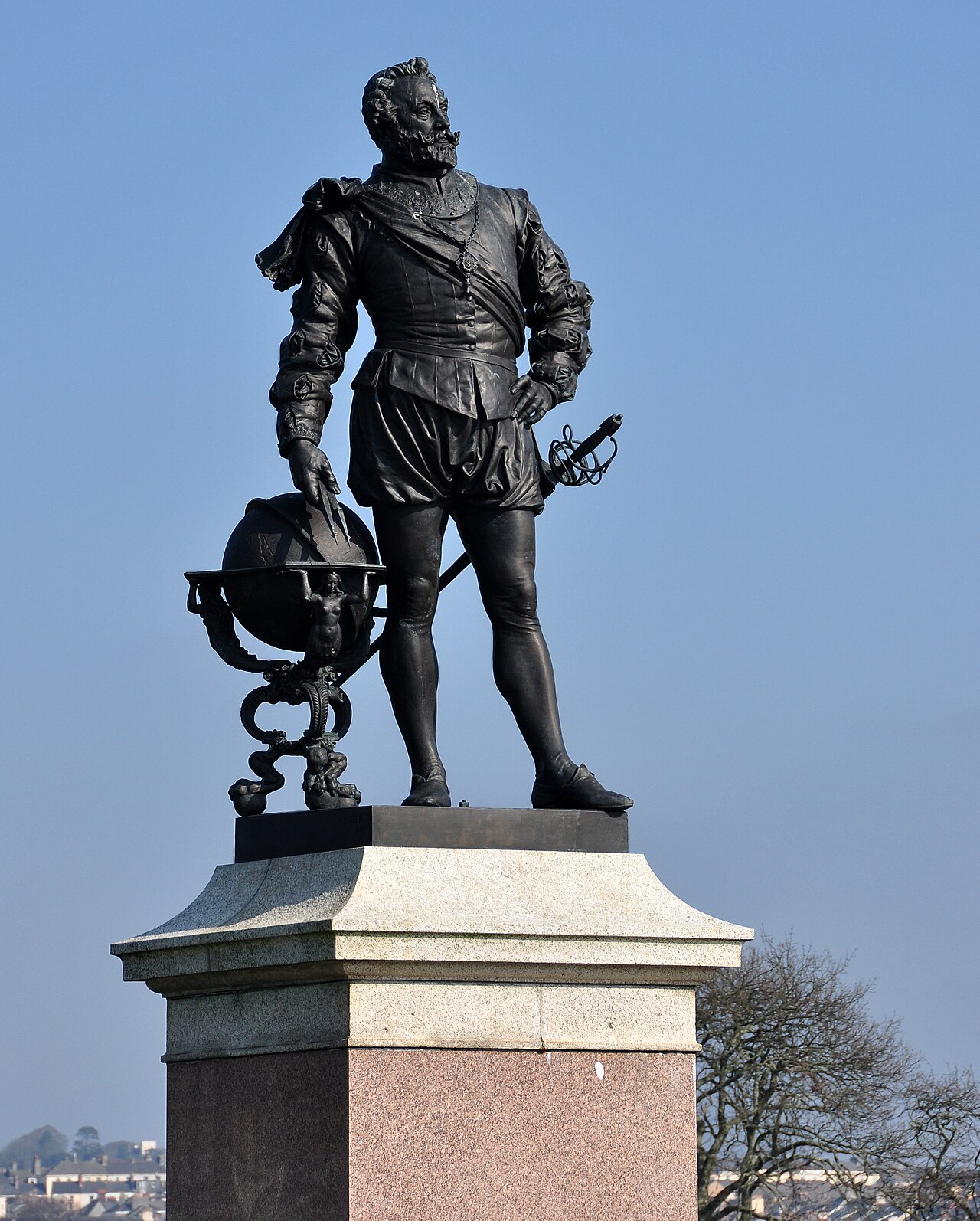 Statue of Francis Drake by Joseph Edgar Boehm